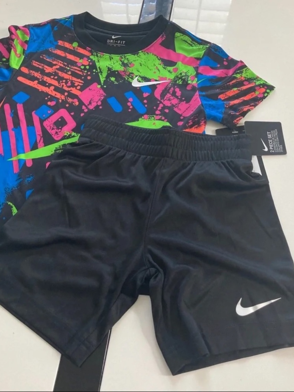 Nike colorful cute shorts set top outfit active performance 5030 - Picture 5 of 6